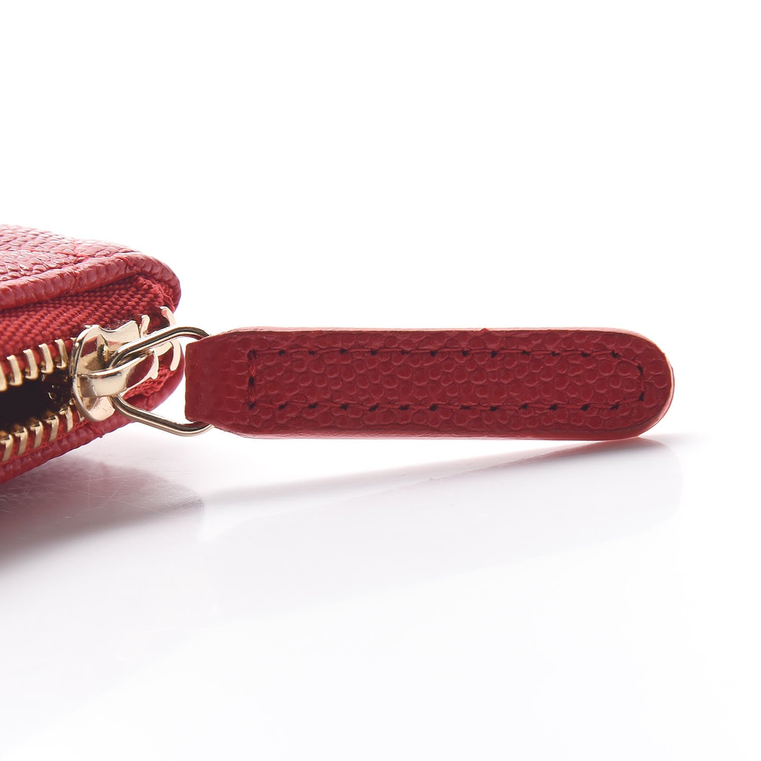 Chanel Caviar Quilted Small Cosmetic Case Red 8 of 9