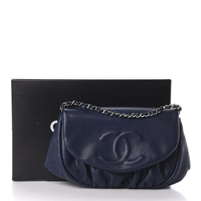 Chanel Caviar Half Moon Wallet On Chain WOC Navy 12 of 12