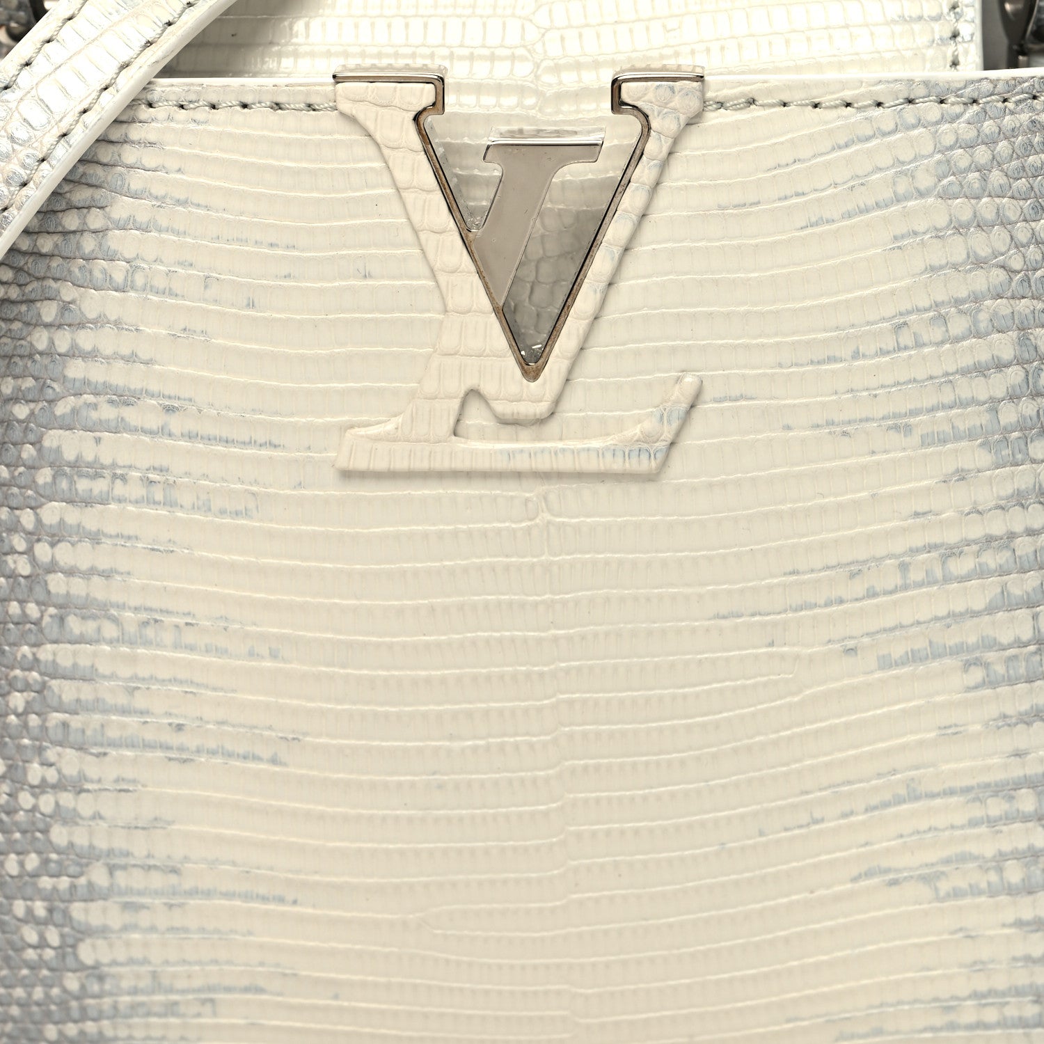 Louis Vuitton Lizard Capucines Mini White 8 of 11