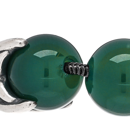 David Yurman Sterling Silver Green Onyx 10mm Spiritual Beads Bracelet 5 of 5