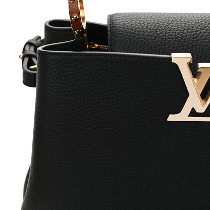 Louis Vuitton Taurillon Embroidered Strap Capucines MM Black 10 of 10