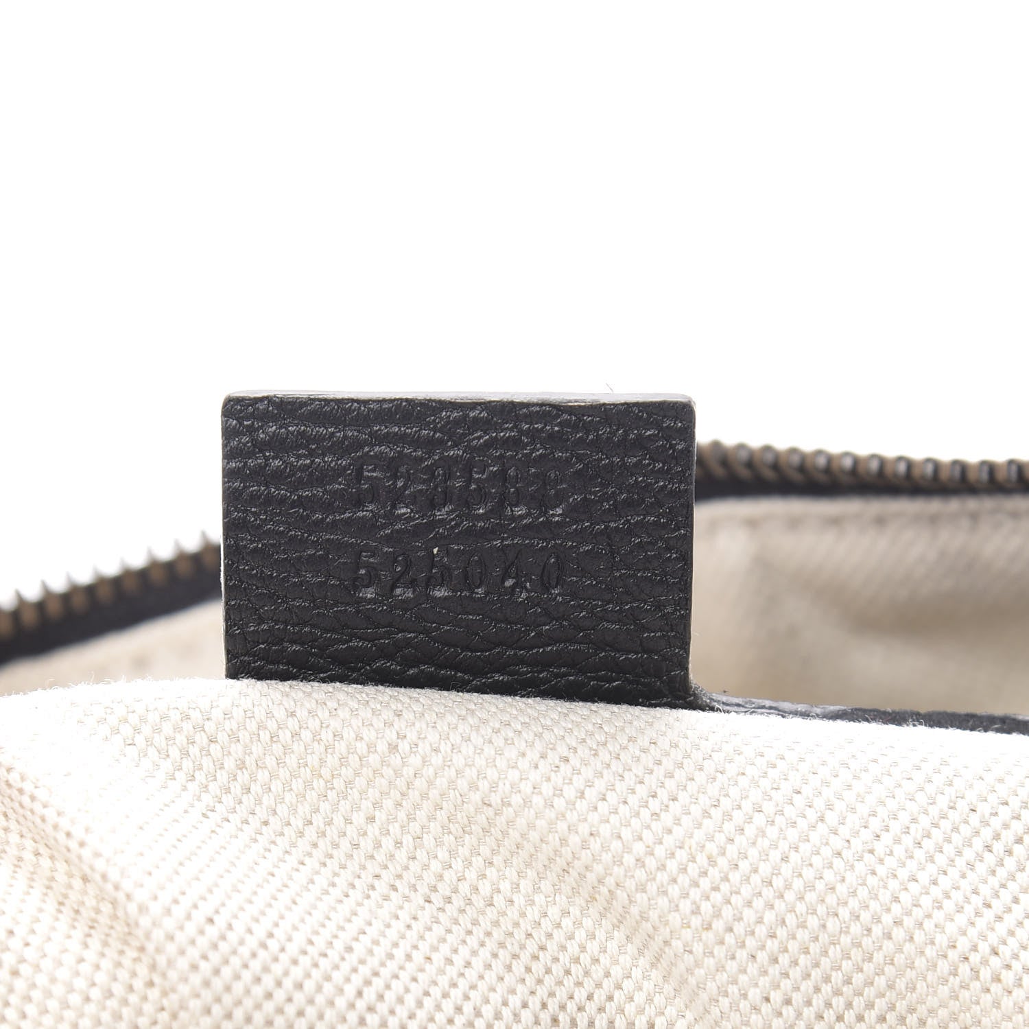 Gucci Grained Calfskin Logo Half Moon Hobo Black 7 of 10