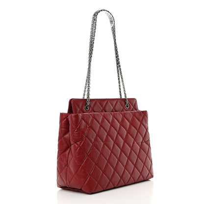 Chanel Aged Calfskin Quilted Reissue 2.55 Tote Red 3 of 16