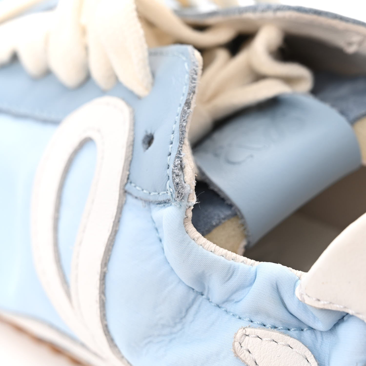 Loewe Calfskin Suede Ballet Runner Sneakers 37 Blue White 10 of 11