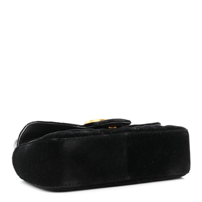 Gucci Velvet Matelasse Mini GG Marmont Black 4 of 10