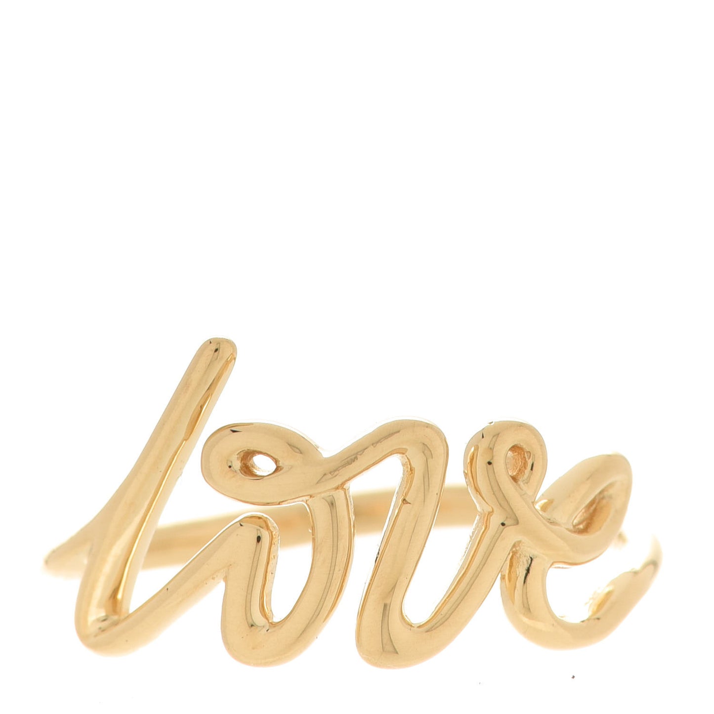 18K Yellow Gold Paloma's Graffiti Love Ring 50 5.5