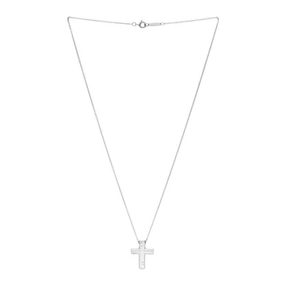 Tiffany Platinum Diamond Etoile Cross Pendant Necklace 3 of 6