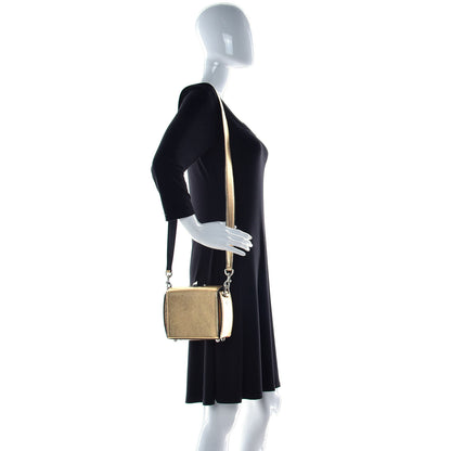 Alexander McQueen Metallic Fine Grain Goatskin Box Shoulder Bag 19 Gold 2 of 9