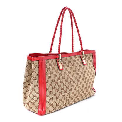 Gucci Monogram Medium Bella Tote Red 3 of 10
