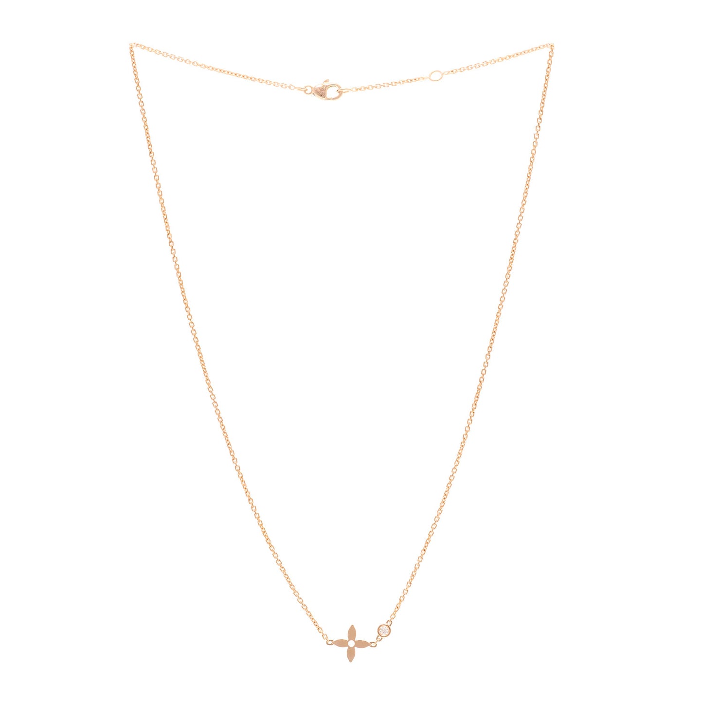 18K Pink Gold Diamond Idylle Blossom Pendant Necklace