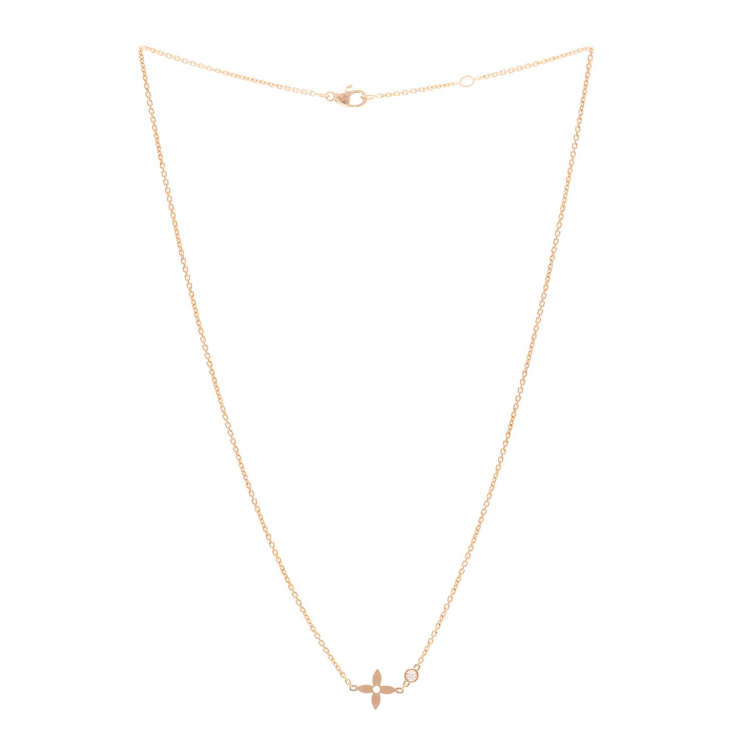 Louis Vuitton 18K Pink Gold Diamond Idylle Blossom Pendant Necklace 3 of 4
