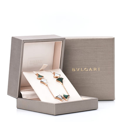Bulgari 18K Rose Gold Mother of Pearl Malachite Divas' Dream Bracelet 7 of 7
