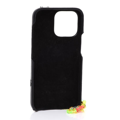 Christian Dior Calfskin Cannage Caro iPhone 13 Pro Case With Bracelet Black 3 of 7