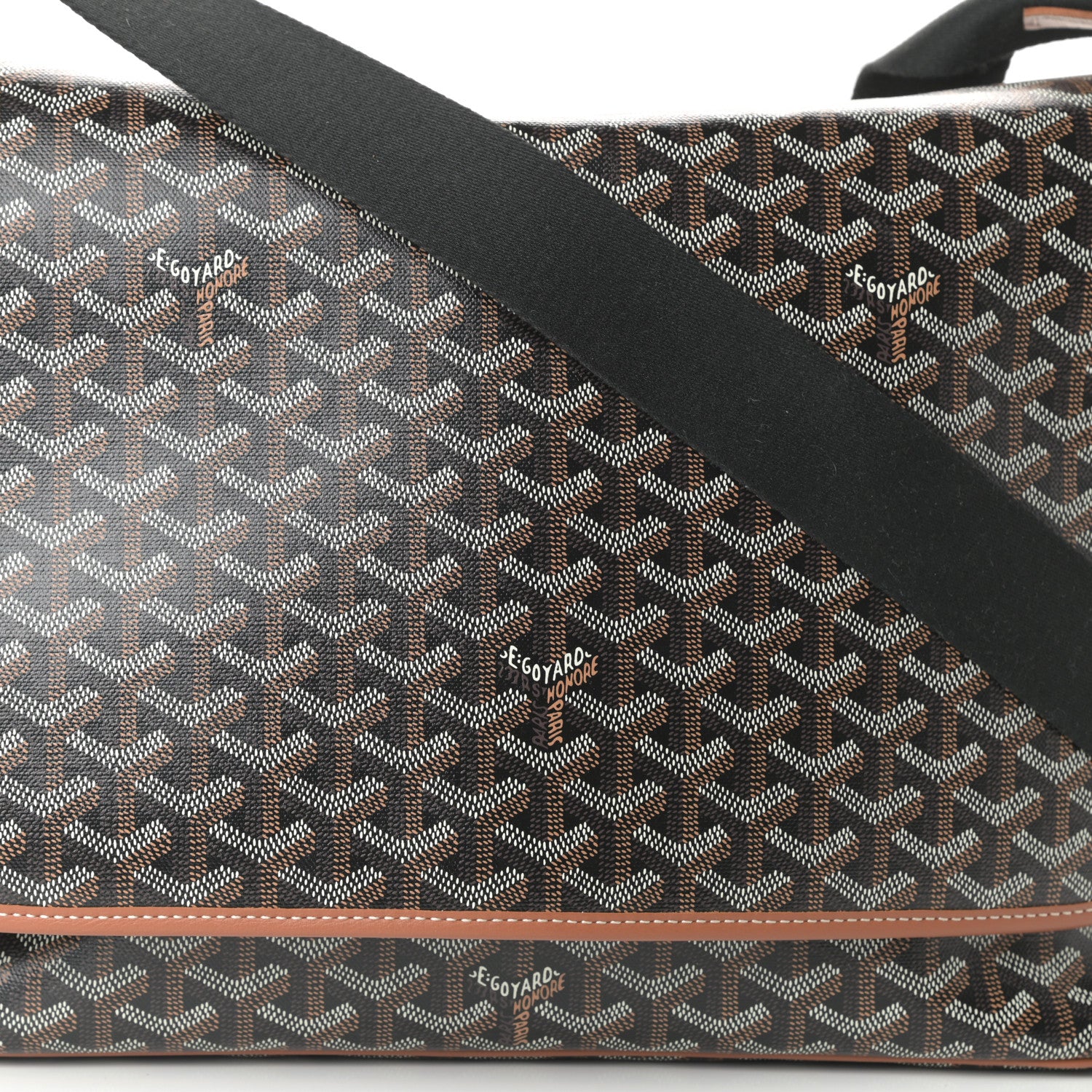 Goyard Goyardine Capetien Messenger Bag Black Gold 7 of 9