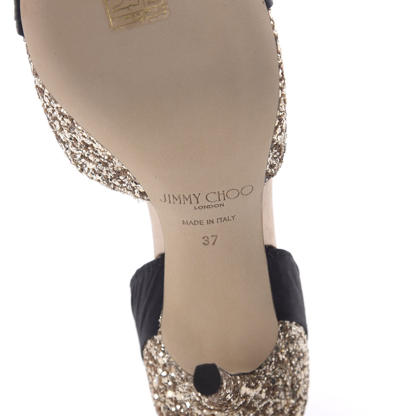 Glitter Lyrin 85 D'Orsay Pumps 37 Black Gold