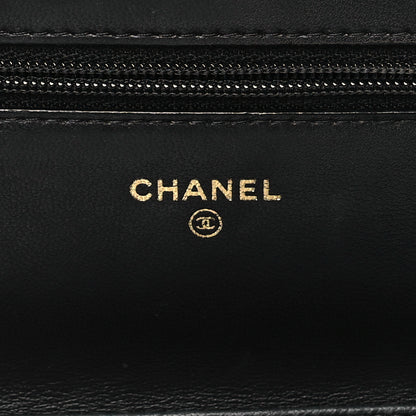 Chanel Lambskin Quilted Boy Wallet On Chain WOC Black 6 of 11