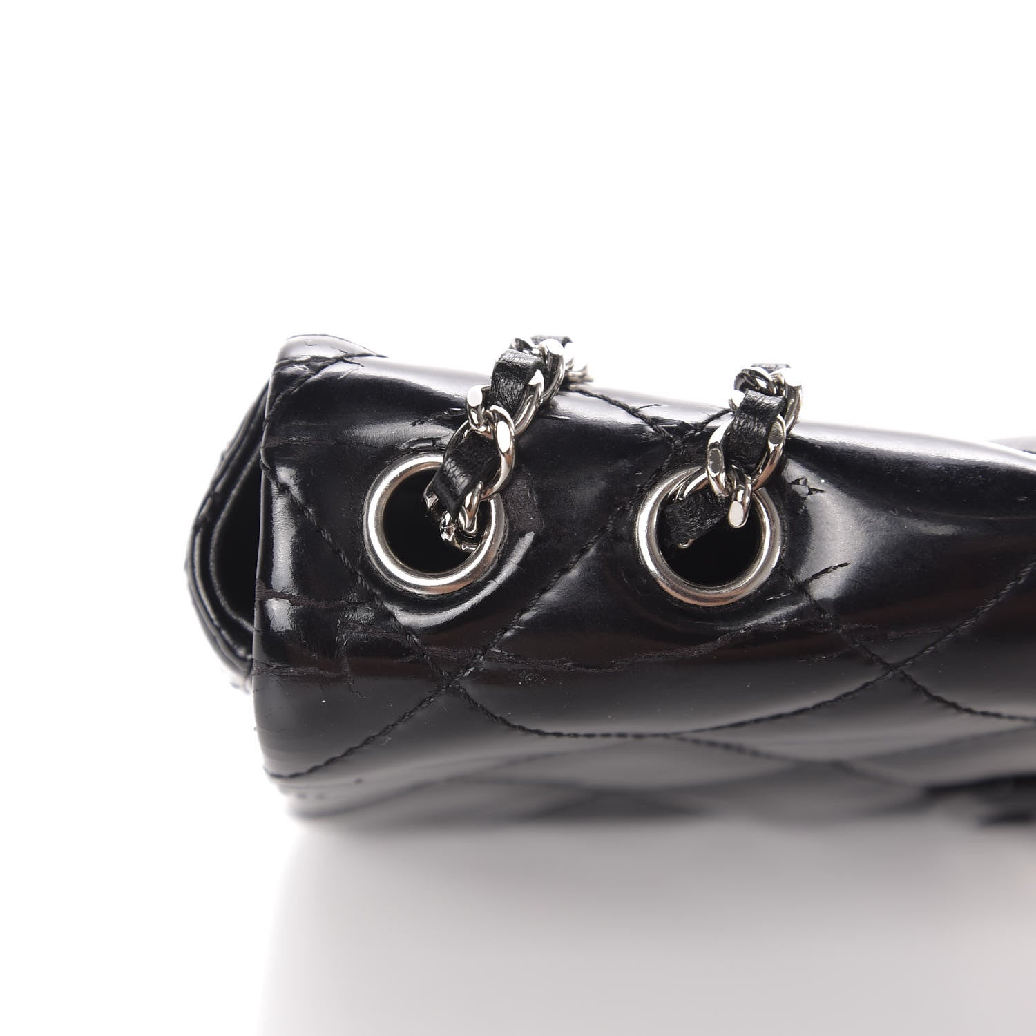 Chanel Patent Quilted Mademoiselle East West Flap Black 9 of 13
