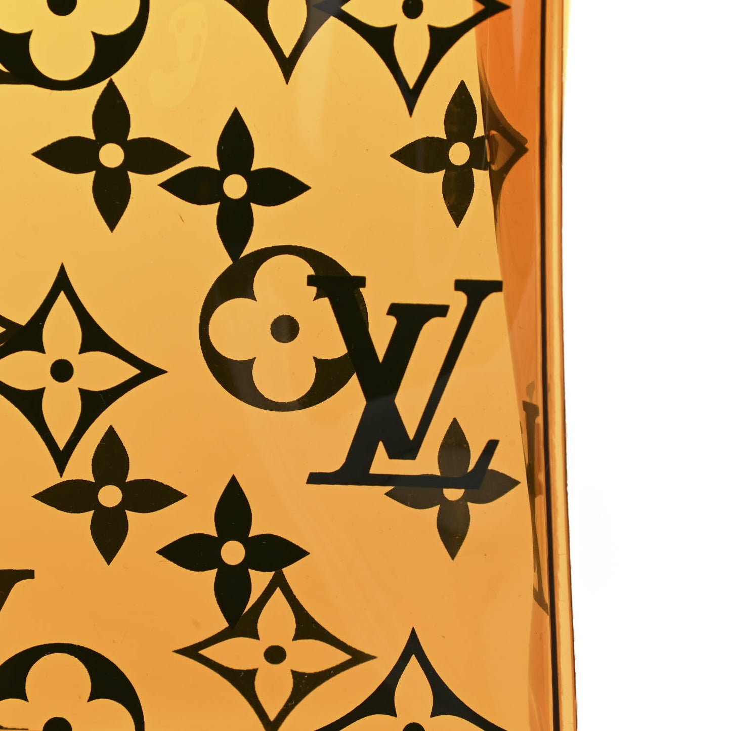 PVC Monogram Printed Envelope Pouch Orange