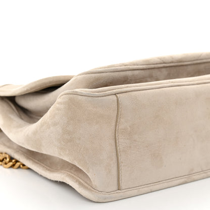 Saint Laurent Suede Monogram Medium Niki Chain Satchel Light Beige 8 of 9