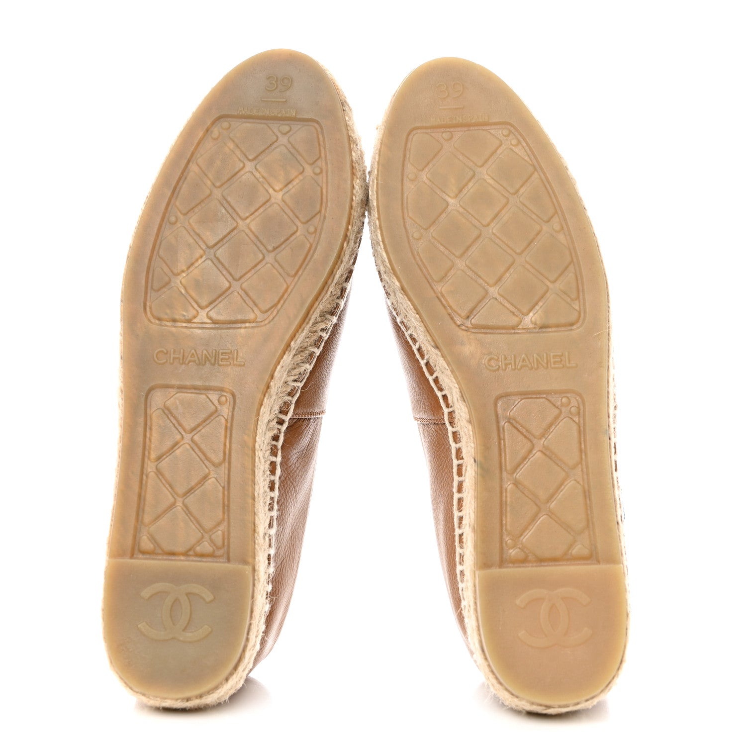 Chanel Lambskin CC Espadrilles 39 Light Brown 5 of 9