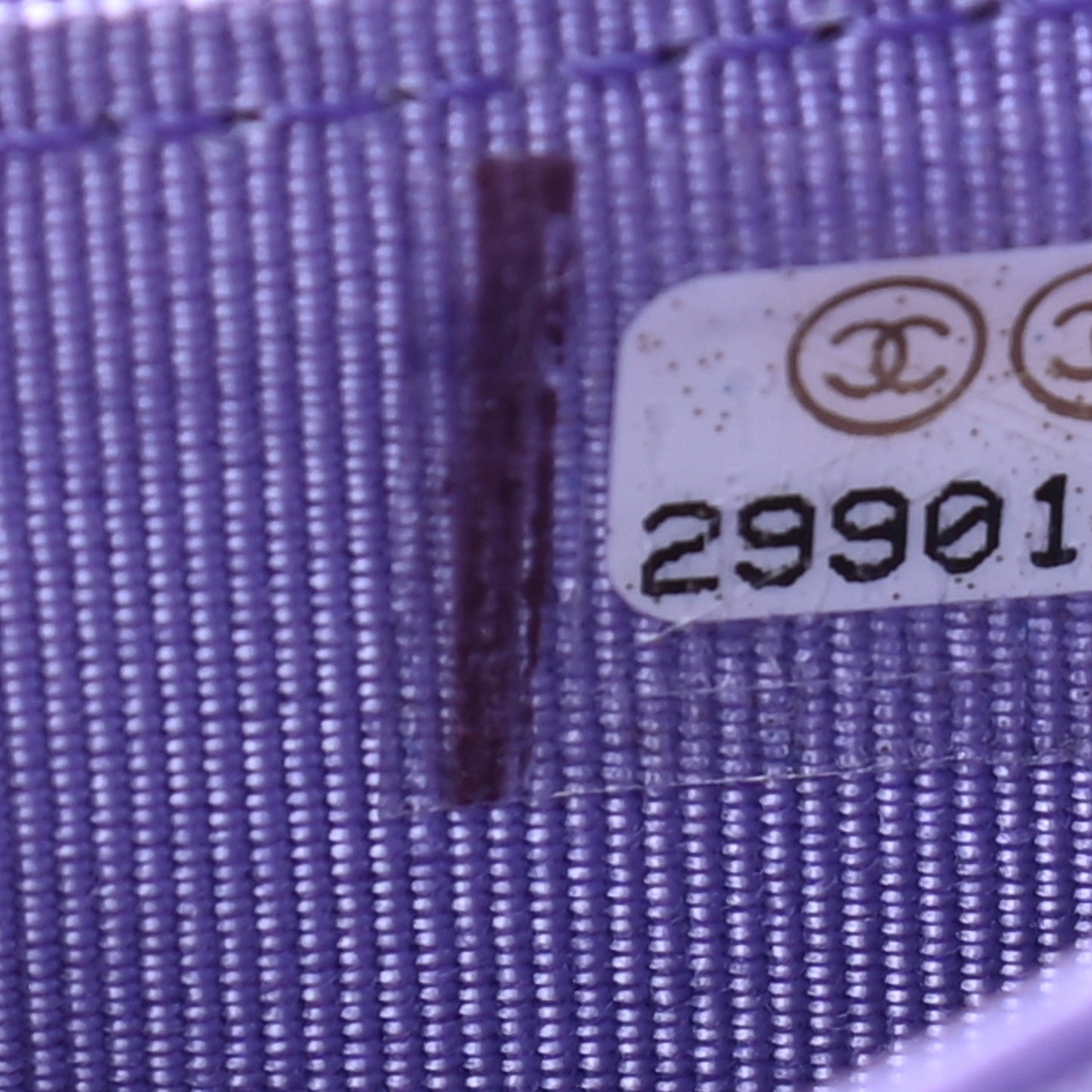 Caviar Quilted Flap Card Holder Wallet Purple