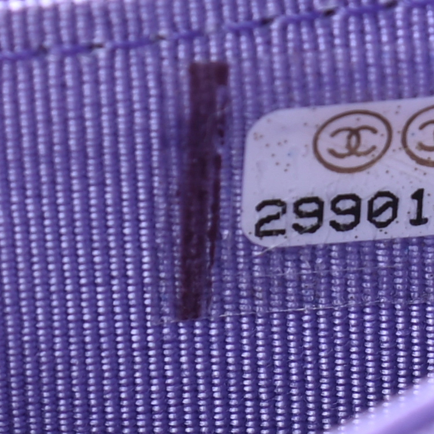Chanel Caviar Quilted Flap Card Holder Wallet Purple 8 of 8