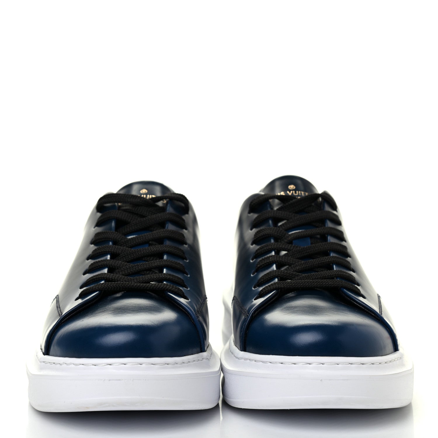 Louis Vuitton Calfskin Mens LV Beverly Hills Sneakers 5 Marine 2 of 12
