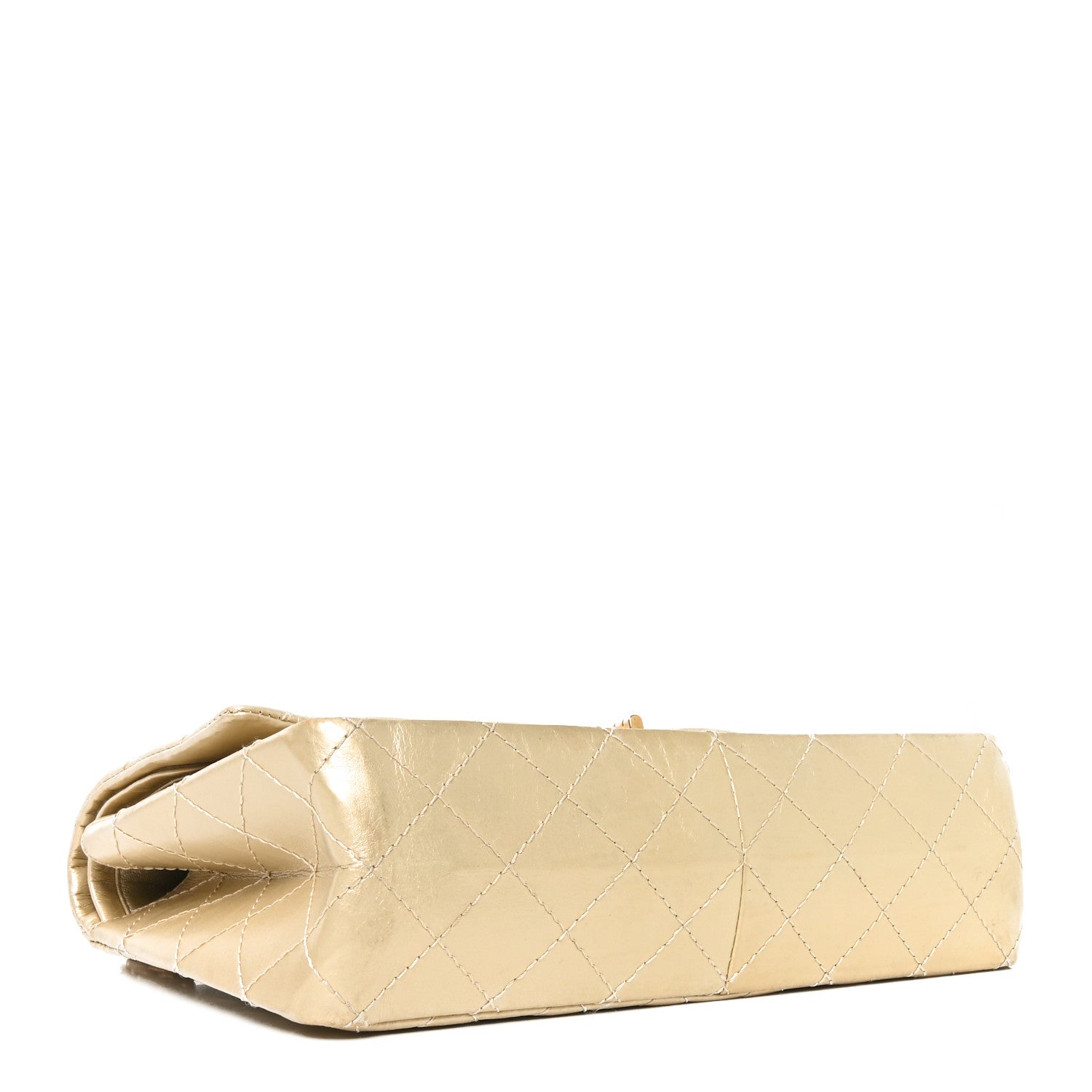 Chanel Metallic Aged Calfskin Quilted 2.55 Reissue 226 Flap Pale Gold 4 of 11