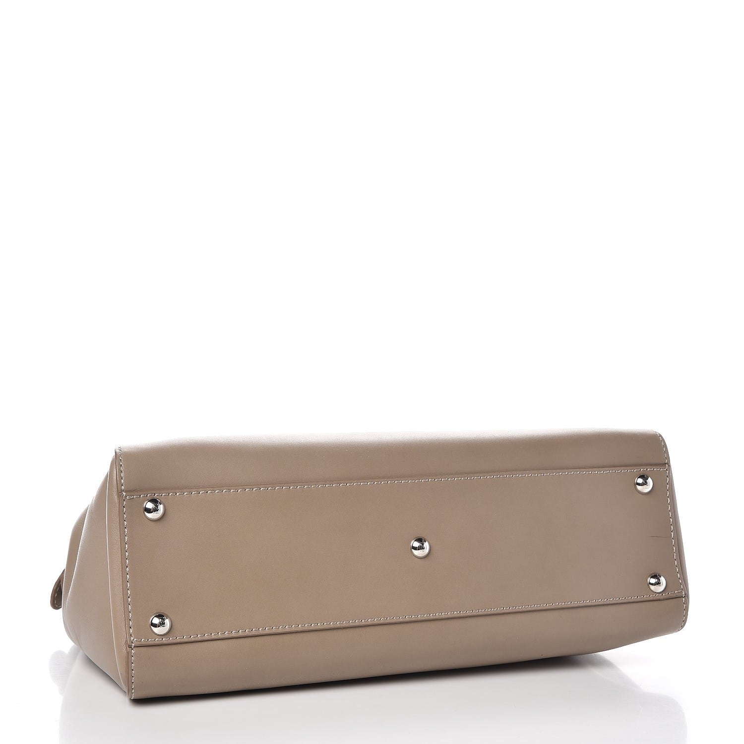 Fendi Vitello Morgan Shiny Nappa Medium Peekaboo Iconic Satchel Tortora 5 of 9