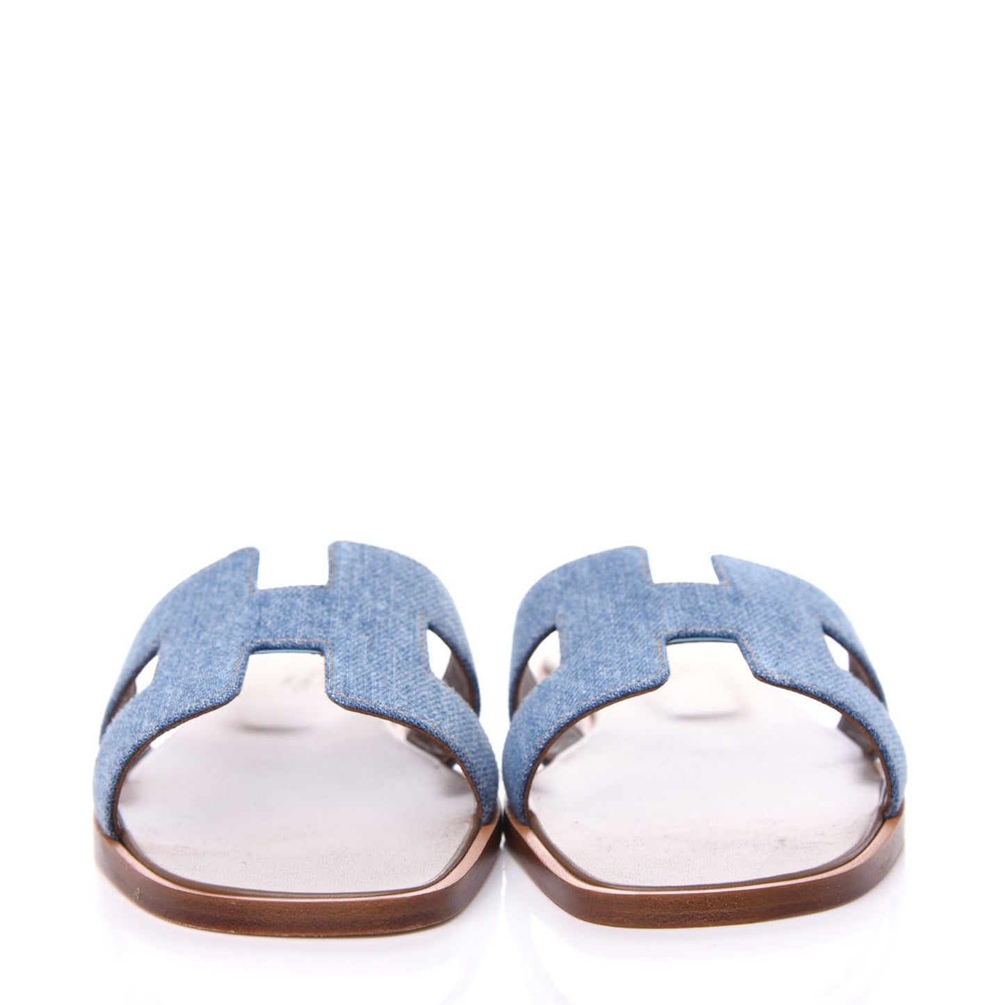 Denim Canvas Oran Sandals 36.5 Bleu Clair