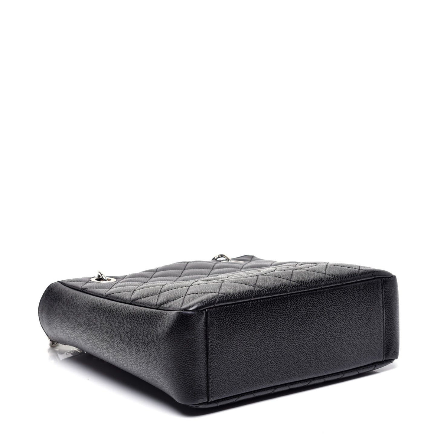 Caviar Quilted Petit Shopping Tote PST Black