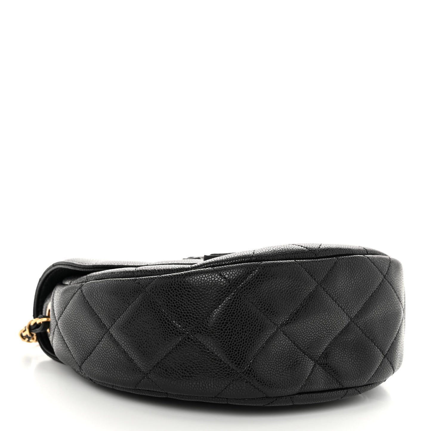 Caviar Quilted Small Messenger Flap Black