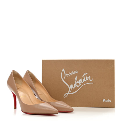 Christian Louboutin Shiny Nappa Apostrophy 85 Pumps 37 Nude 9 of 9