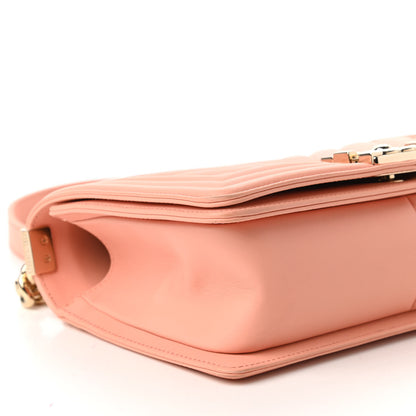Chanel Lambskin Chevron Quilted Medium Boy Flap Light Pink 6 of 10
