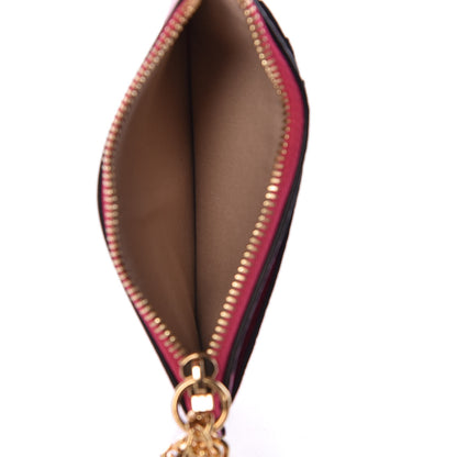 Chloe Grained Calfskin Drew Card Holder Fuchsia Rose 5 of 6