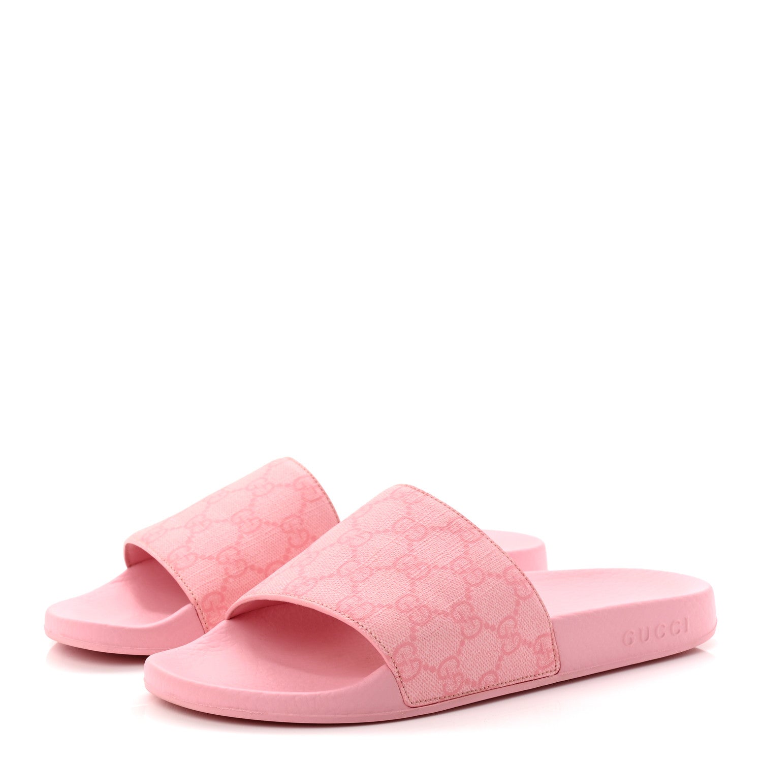 Gucci GG Supreme Monogram Slide Sandals 38 Cotton Candy Dark Cotton Candy 3 of 9