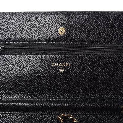 Chanel Caviar Quilted Wallet On Chain WOC Black 6 of 11