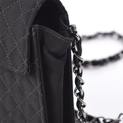 Chanel Grosgrain Quilted Embroidered Patch Flap Black 10 of 15