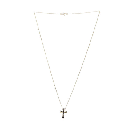 Tiffany 18K Yellow Gold Elsa Peretti Cross Pendant Necklace 3 of 7