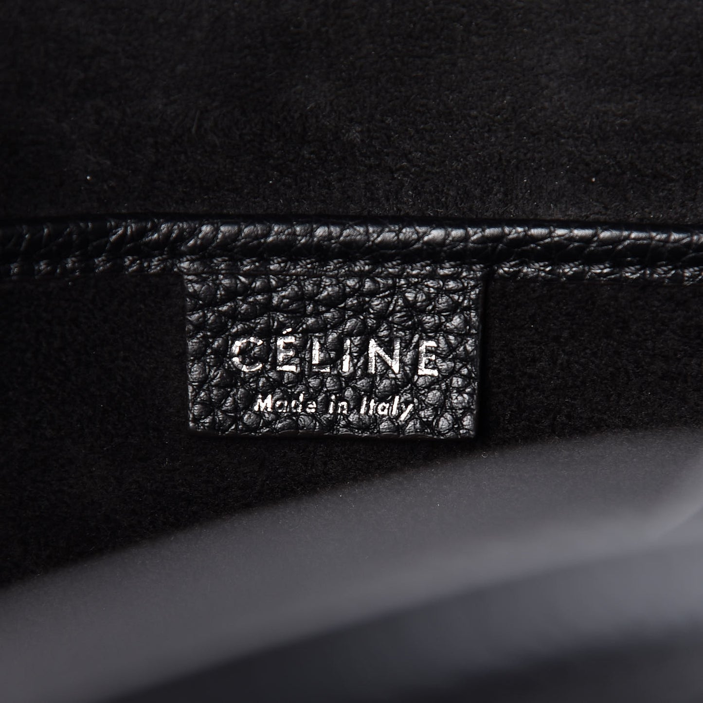 Drummed Calfskin Nano Luggage Black