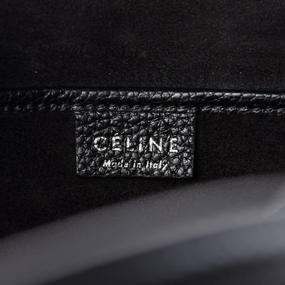 Celine Drummed Calfskin Nano Luggage Black 7 of 9
