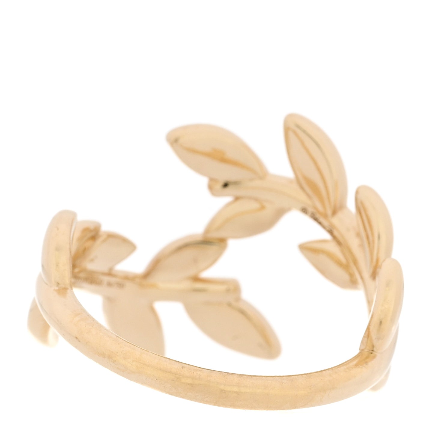 18K Yellow Gold Paloma Picasso Olive Leaf Bypass Ring 58 8.5