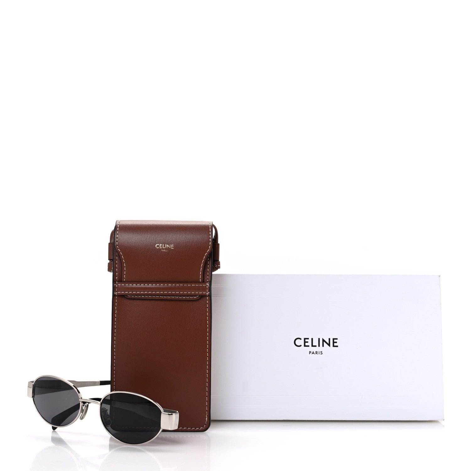 Celine Metal Triomphe 01 Sunglasses CL40235U Silver Black 7 of 7
