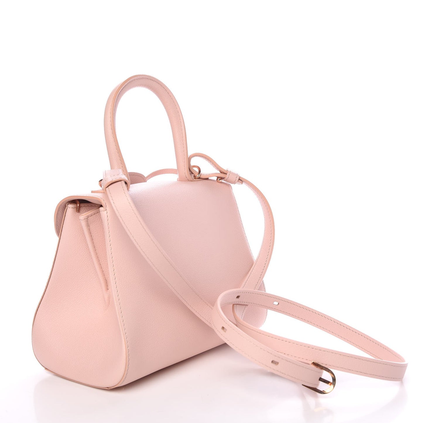 Grained Calfskin Mini Brillant Satchel Light Pink