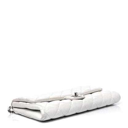 Chanel Caviar Quilted Clutch With Chain Flap White 3 of 4