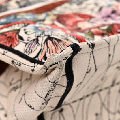 Christian Dior Canvas Embroidered Large Zodiac Book Tote Latte Multicolor 13 of 15