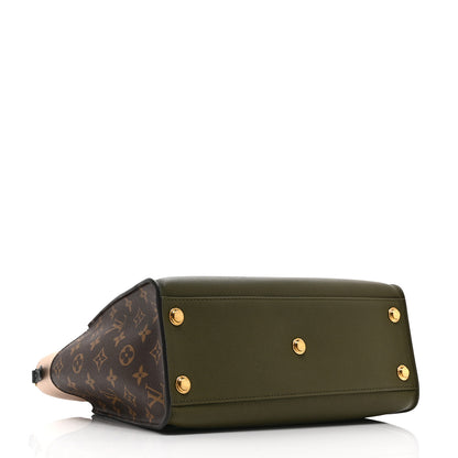 Louis Vuitton Calfskin Monogram On My Side MM Laurier Green Toffee Latte Beige 4 of 9