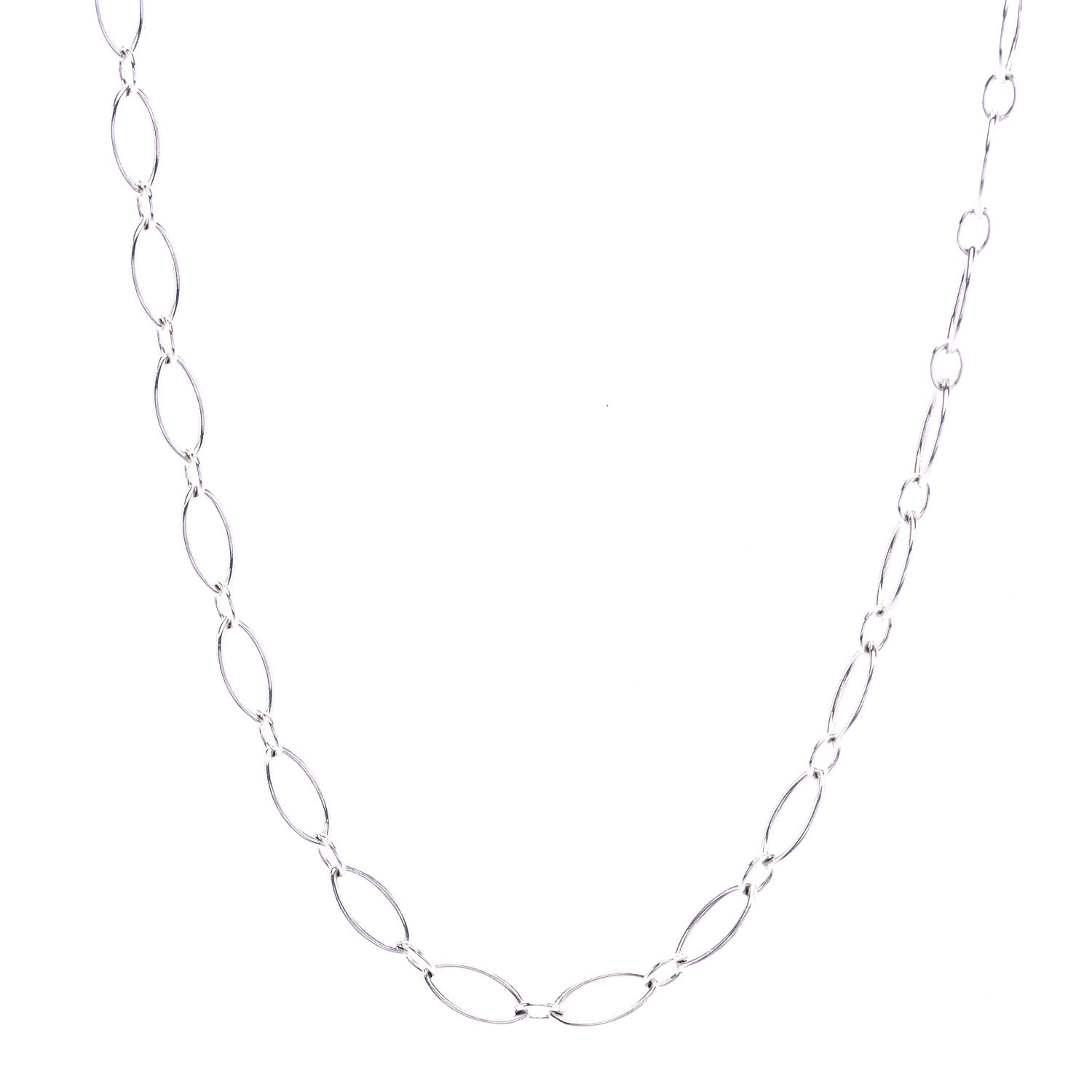 Tiffany Sterling Silver Oval Link Chain Necklace 36" 1 of 6