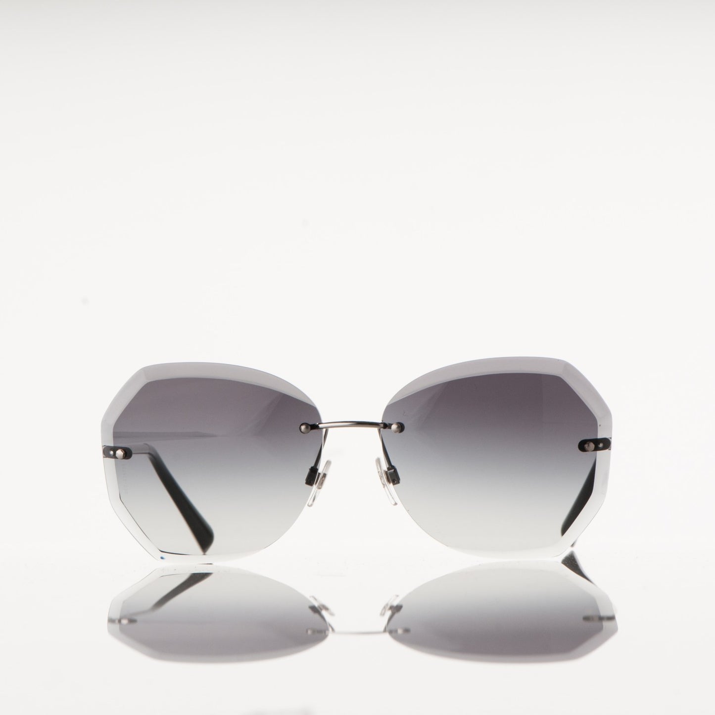 Metal Spring Round Sunglasses 4220 Silver