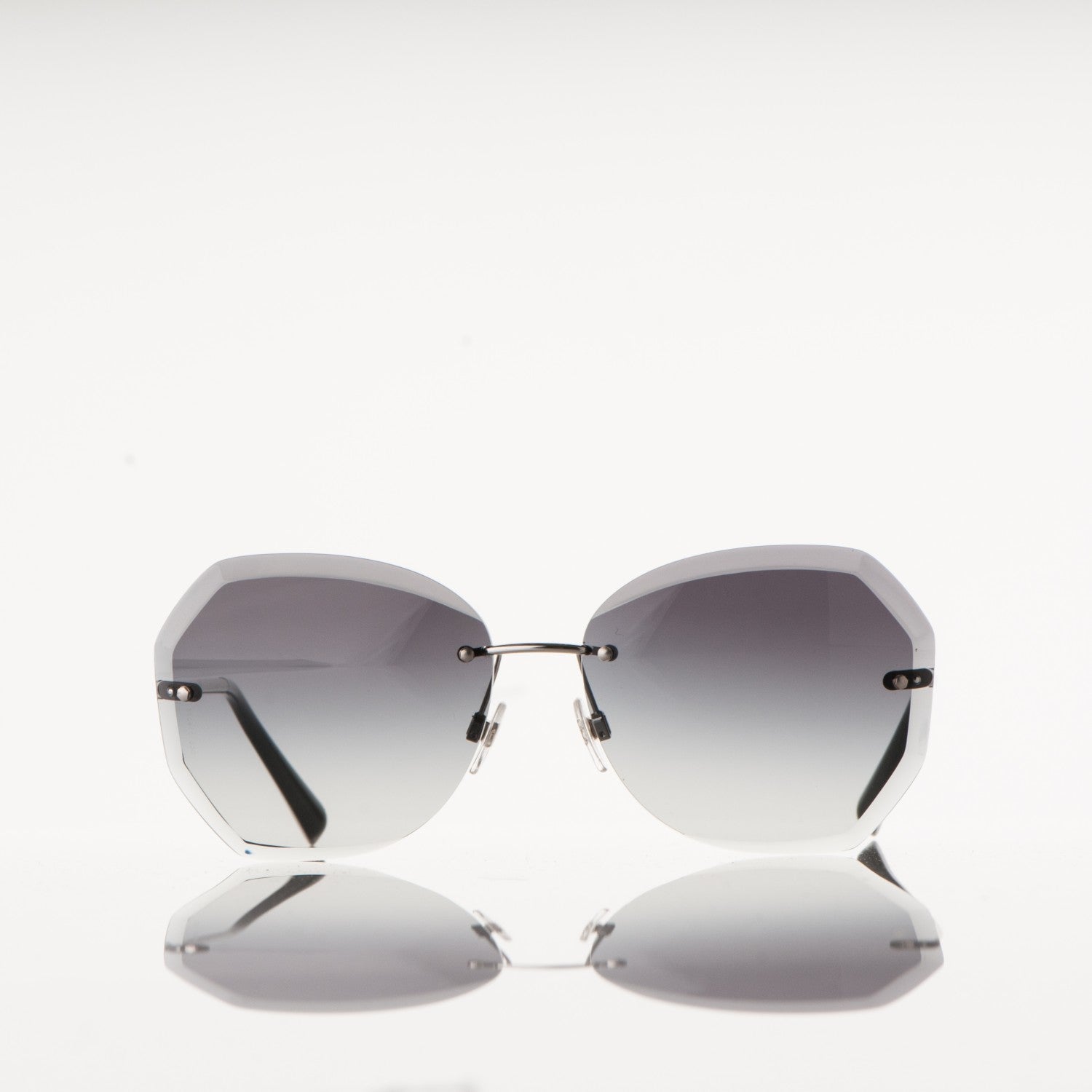 Chanel Metal Spring Round Sunglasses 4220 Silver 2 of 7